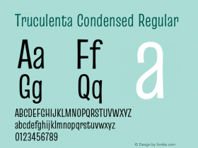 Truculenta Condensed Regular Version 1.002图片样张