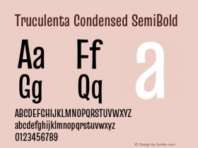 Truculenta Condensed SemiBold Version 1.002图片样张
