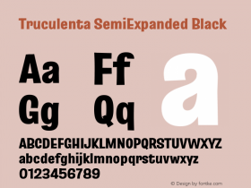 Truculenta SemiExpanded Black Version 1.002图片样张