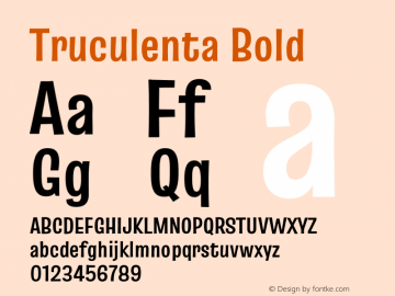 Truculenta Bold Version 1.002图片样张