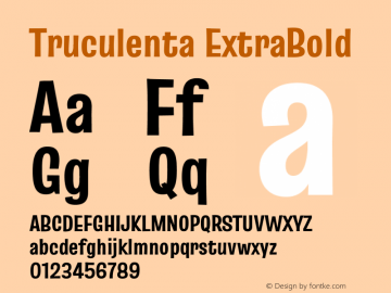 Truculenta ExtraBold Version 1.002图片样张