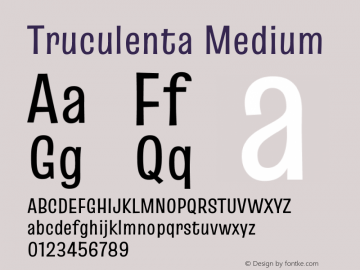 Truculenta Medium Version 1.002图片样张