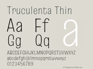 Truculenta Thin Version 1.002图片样张