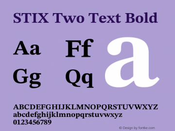 STIX Two Text Bold Version 2.13 b171图片样张