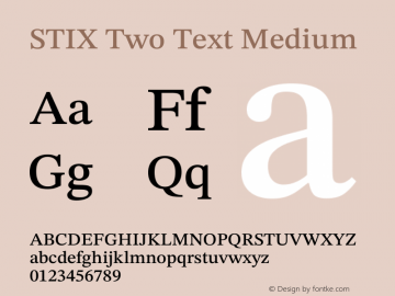 STIX Two Text Medium Version 2.13 b171图片样张