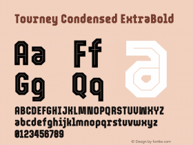 Tourney Condensed ExtraBold Version 1.015图片样张