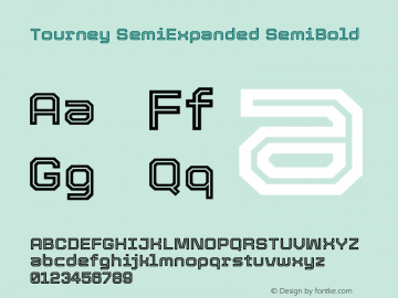 Tourney SemiExpanded SemiBold Version 1.015图片样张
