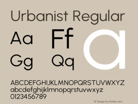 Urbanist Regular Version 1.303图片样张