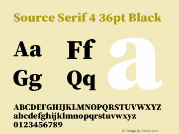 Source Serif 4 36pt Black Version 4.004;hotconv 1.0.116;makeotfexe 2.5.65601图片样张