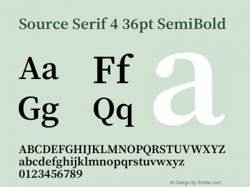 Source Serif 4 36pt SemiBold Version 4.004;hotconv 1.0.116;makeotfexe 2.5.65601图片样张
