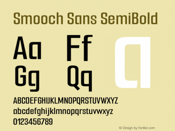 Smooch Sans SemiBold Version 1.010图片样张