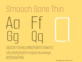 Smooch Sans Thin Version 1.010图片样张