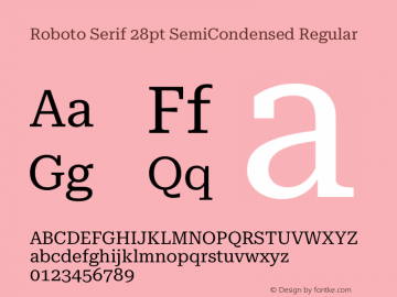 Roboto Serif 28pt SemiCondensed Regular Version 1.007图片样张