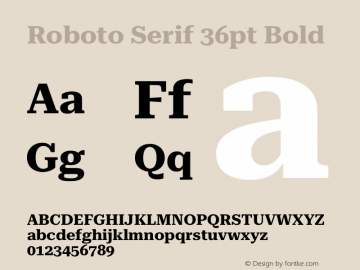 Roboto Serif 36pt Bold Version 1.007图片样张