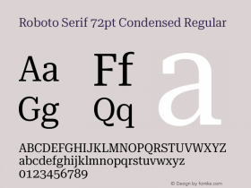 Roboto Serif 72pt Condensed Regular Version 1.007图片样张