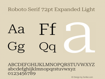 Roboto Serif 72pt Expanded Light Version 1.007图片样张