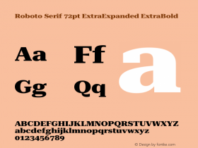 Roboto Serif 72pt ExtraExpanded ExtraBold Version 1.007图片样张