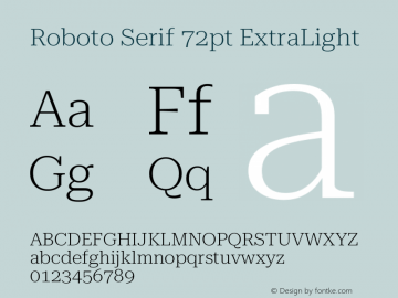 Roboto Serif 72pt ExtraLight Version 1.007图片样张