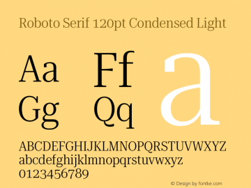 Roboto Serif 120pt Condensed Light Version 1.007图片样张