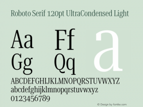 Roboto Serif 120pt UltraCondensed Light Version 1.007图片样张