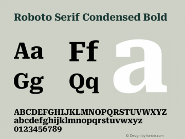 Roboto Serif Condensed Bold Version 1.007图片样张