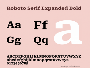 Roboto Serif Expanded Bold Version 1.007图片样张