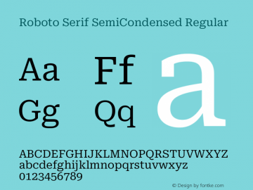 Roboto Serif SemiCondensed Regular Version 1.007图片样张