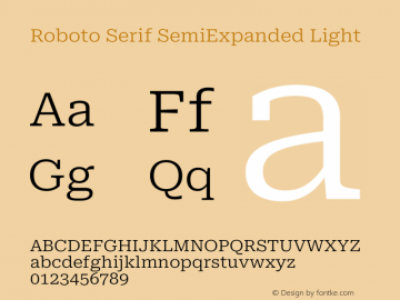 Roboto Serif SemiExpanded Light Version 1.007图片样张