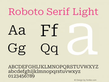 Roboto Serif Light Version 1.007图片样张