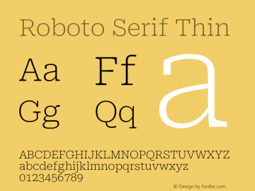 Roboto Serif Thin Version 1.007图片样张