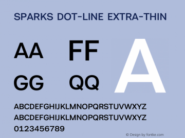 Sparks Dot-line Extra-thin Version 2.000;PS 2.0;hotconv 1.0.88;makeotf.lib2.5.647800图片样张