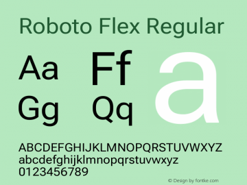 Roboto Flex Regular Version 3.100图片样张