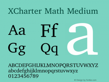 XCharter Math Version 0.32图片样张