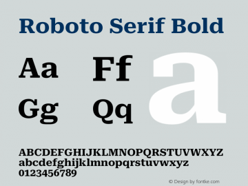 Roboto Serif Bold Version 1.007图片样张