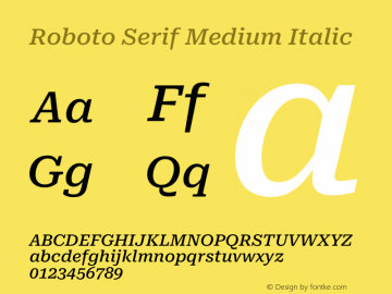 Roboto Serif Medium Italic Version 1.007图片样张