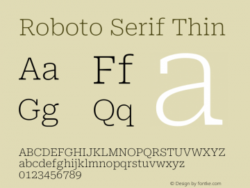 Roboto Serif Thin Version 1.007图片样张