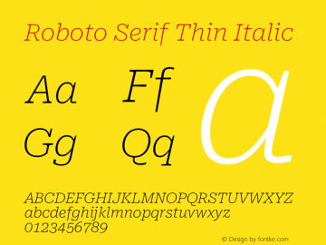 Roboto Serif Thin Italic Version 1.007图片样张