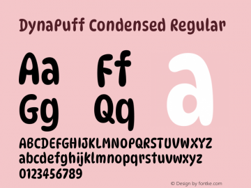 DynaPuff Condensed Regular Version 2.000图片样张