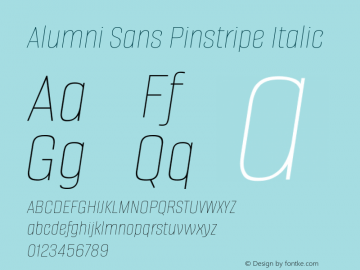 Alumni Sans Pinstripe Italic Version 1.010; ttfautohint (v1.8.4.7-5d5b)图片样张