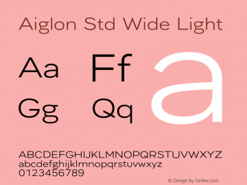 Aiglon Std Wide Light Version 1.0图片样张