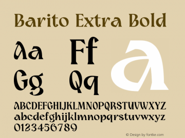 Barito Extra Bold Version 1.000;hotconv 1.0.109;makeotfexe 2.5.65596图片样张