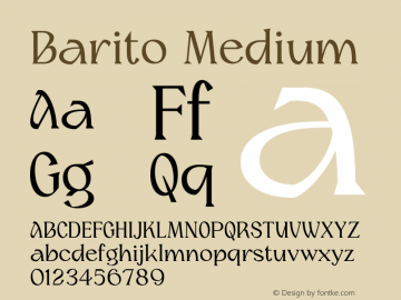 Barito Medium Version 1.000;hotconv 1.0.109;makeotfexe 2.5.65596图片样张