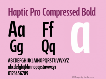 Haptic Pro Compressed Bold Version 1.200图片样张