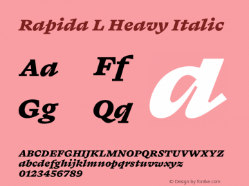 Rapida L Heavy Italic Version 1.016图片样张