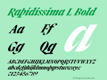 Rapidissima L Bold Version 1.016图片样张