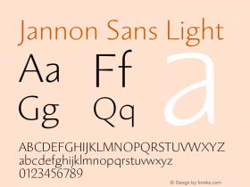 Jannon Sans Light Version 1.000图片样张