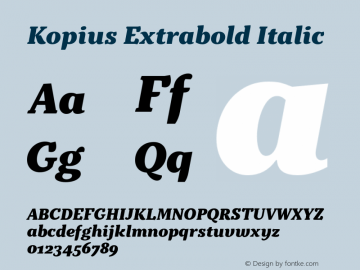 Kopius-ExtraboldItalic Version 1.001图片样张