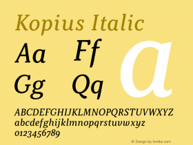 Kopius-Italic Version 1.001图片样张