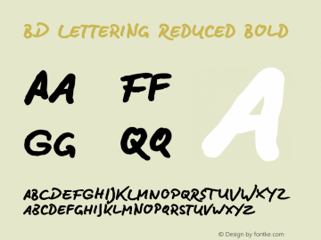 BD Lettering Reduced Bold Version 1.007图片样张