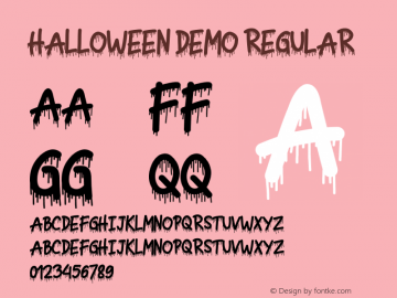 HALLOWEEN DEMO Version 1.000;March 25, 2022;FontCreator 14.0.0.2794 64-bit图片样张